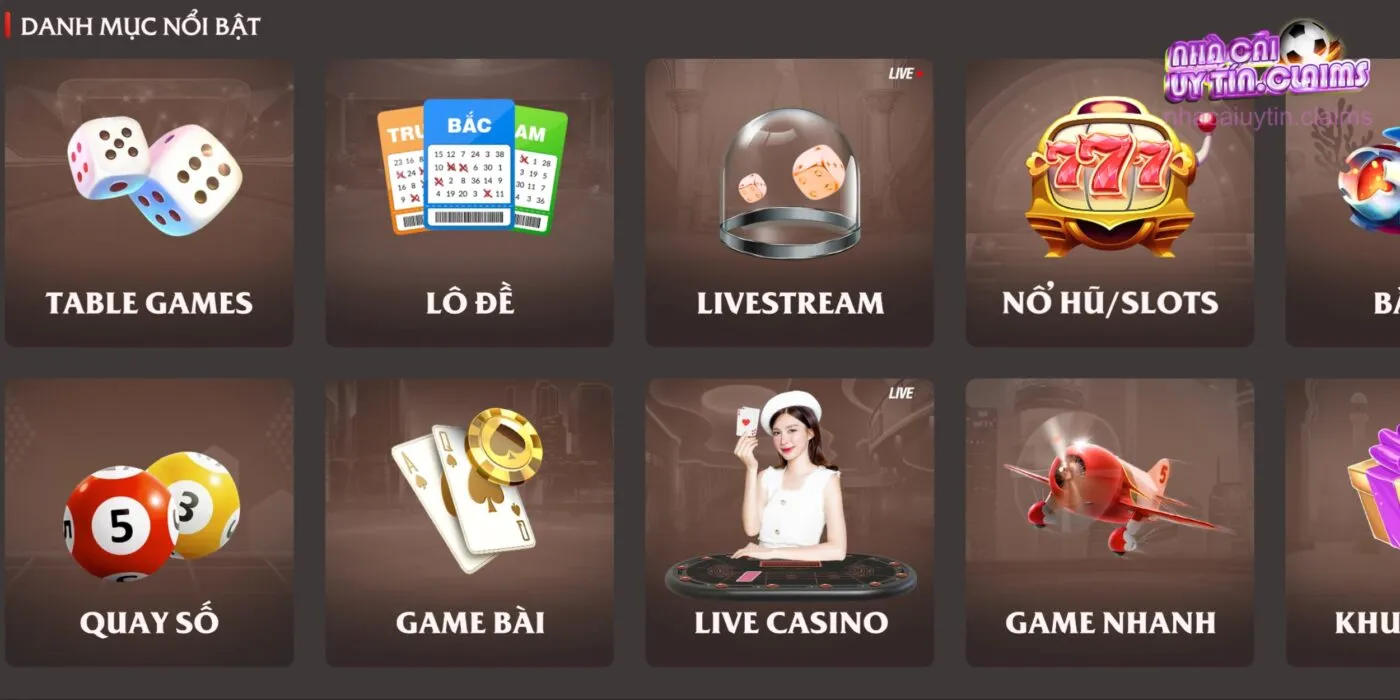 Các danh mục trò chơi cực hot tại nhà cái XO88