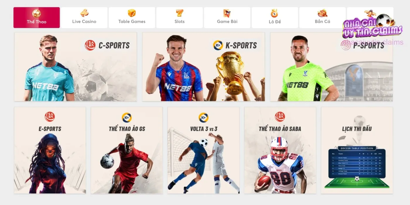 Đa dạng các môn thể thao hấp dẫn tại nhà cái