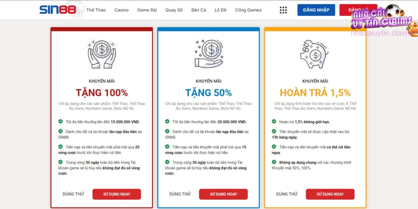 Người chơi có thể nhận nhiều khuyến mãi hấp dẫn khi tham gia