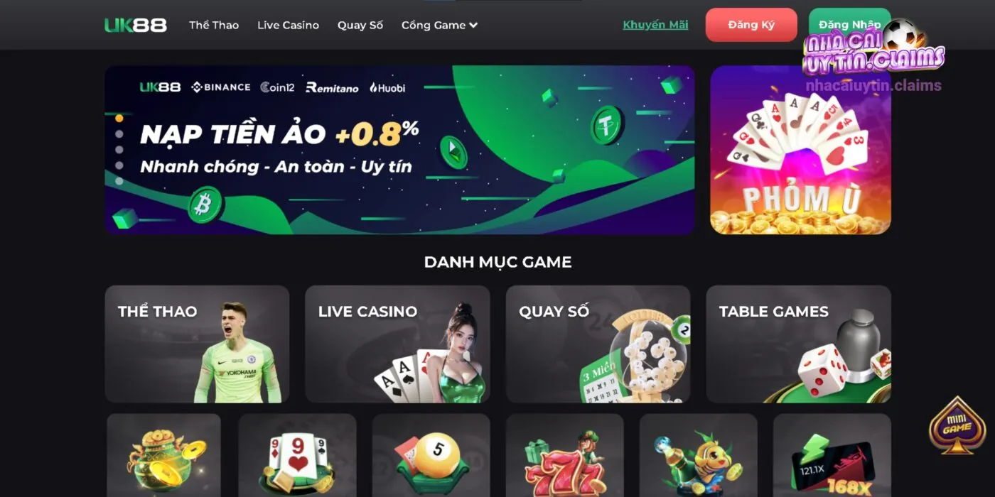 Sân chơi UK88 hấp dẫn hàng đầu khu vực Châu Á