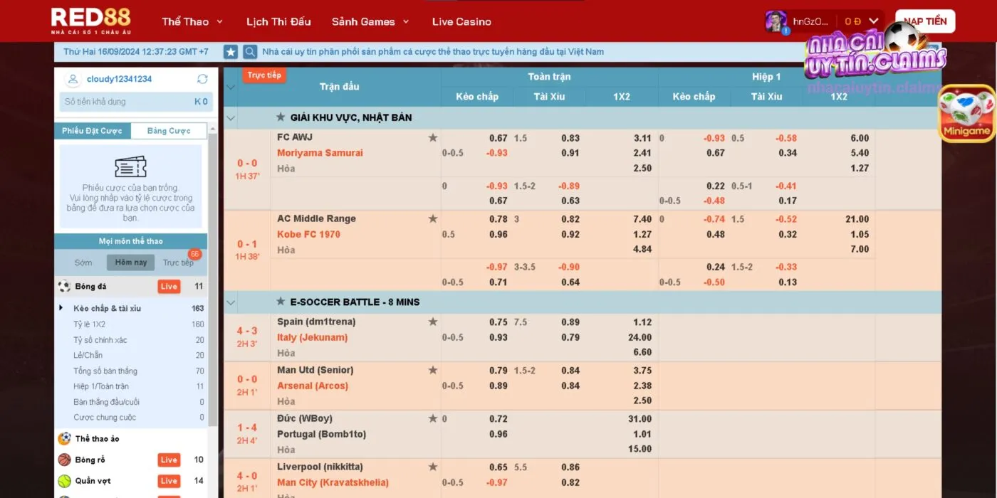 Sảnh I - Sports Tại Nhà Cái RED88