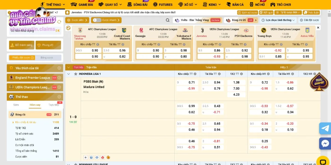 Thông tin chi tiết về các loại tỷ lệ cá cược của Five88