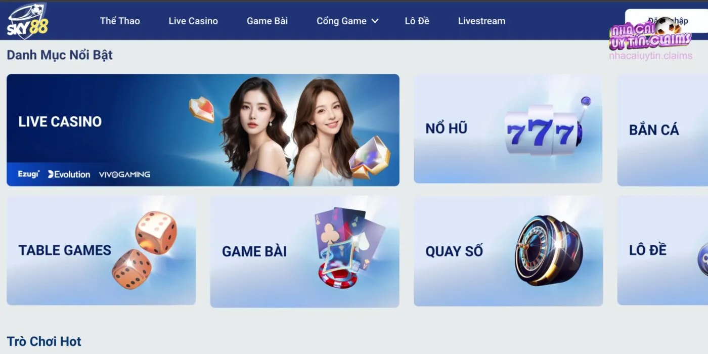 Thông tin về nhà cái uy tín Sky88