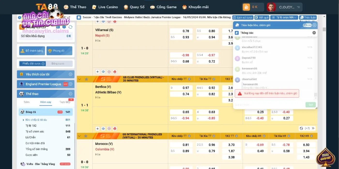 Tính Năng Nhà Cái Cung Cấp Khi Chơi Kèo Ta88