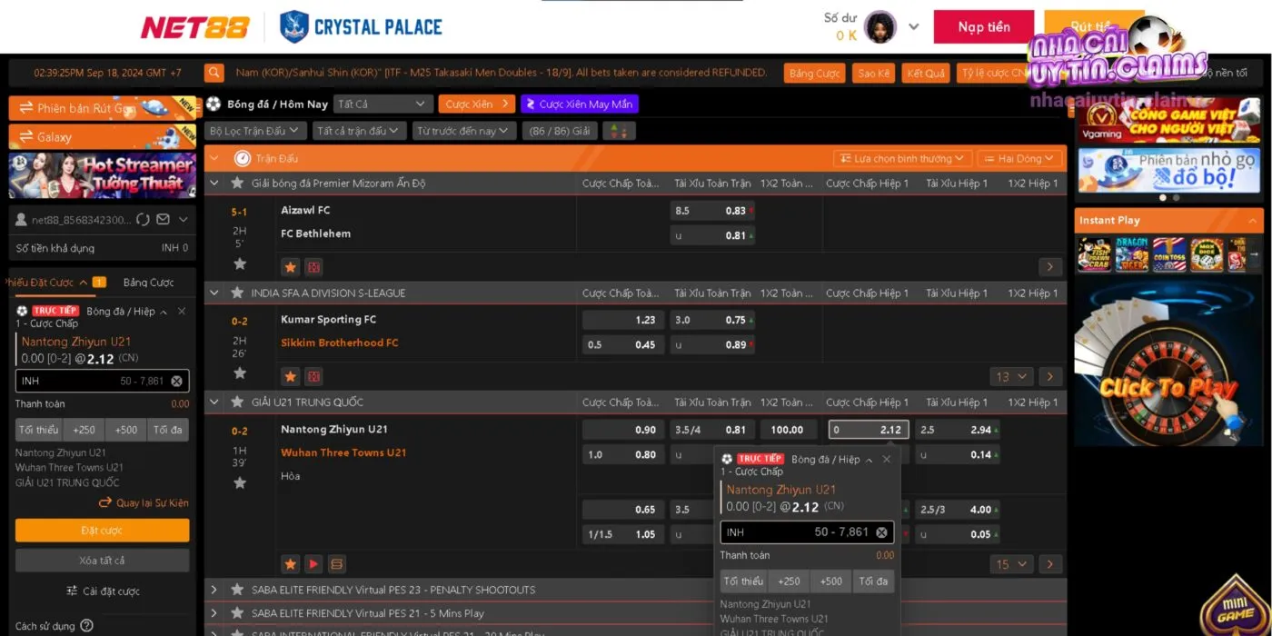 Tỷ lệ kèo nào diễn ra nhiều nhất tại Net88