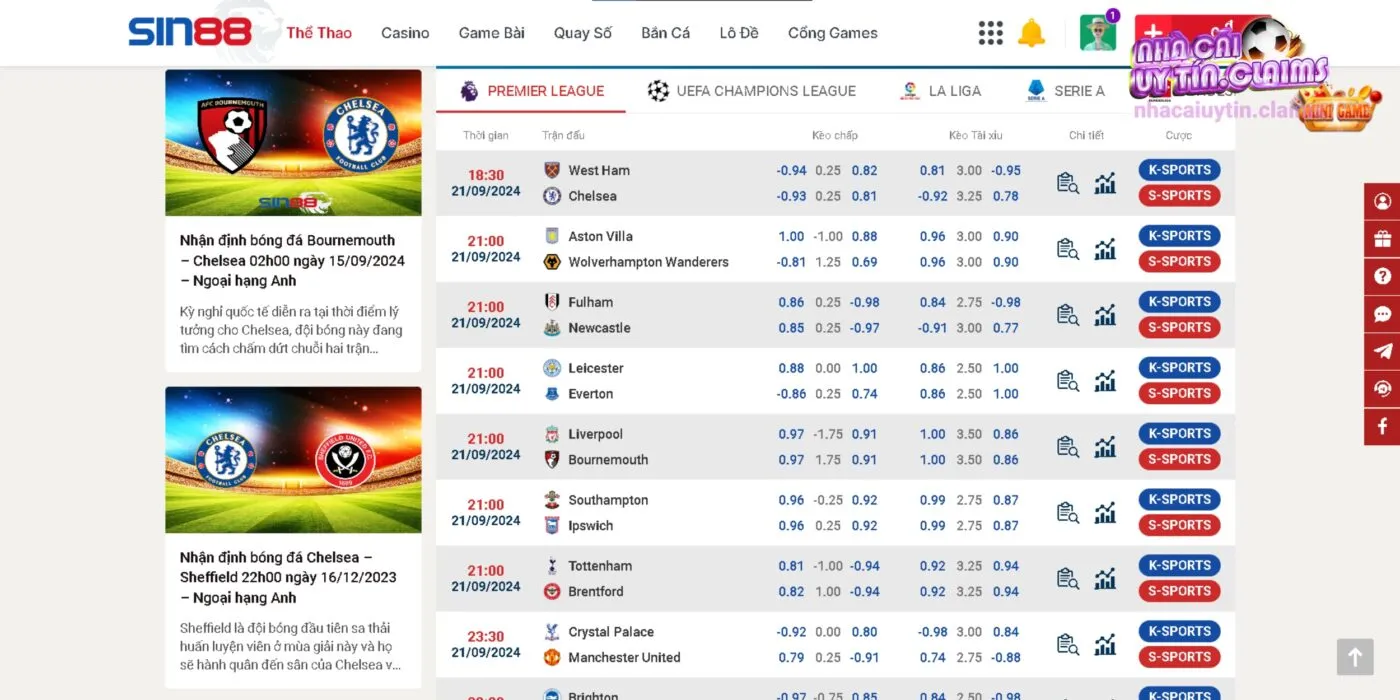 Xem bảng lịch thi đấu để dự đoán tỷ lệ kèo bóng đá 